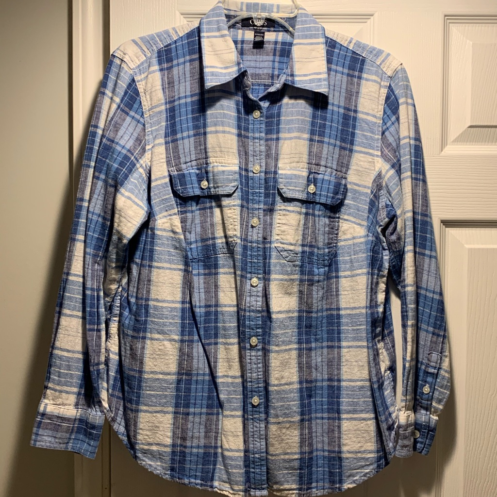 Chaps Button Down Plus Size Top